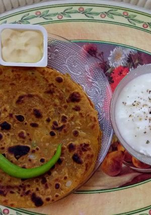 A picture of Moong dal paratha.