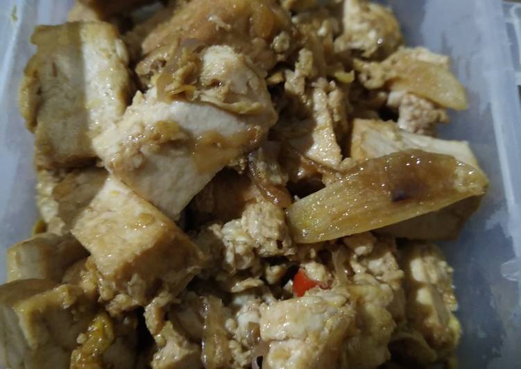 Orak arik Tahu telur pedas manis