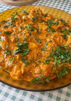 A picture of Chicken Marinated with Lemon, Yogurt, and Spices.
