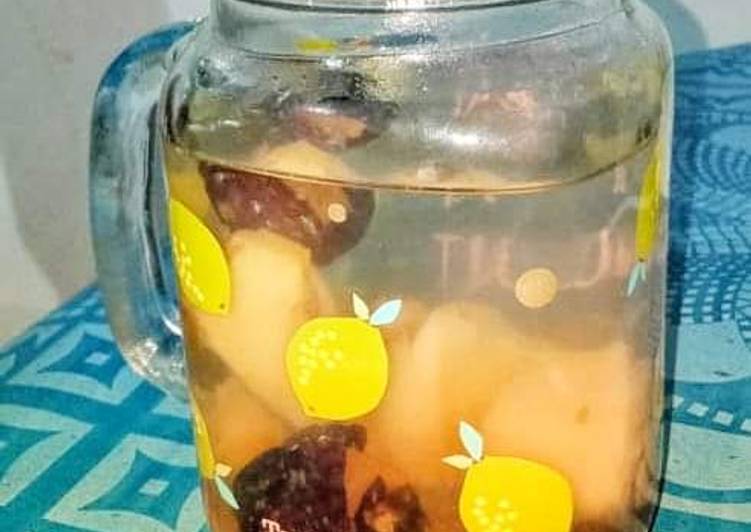 Cara mengolah Infused water kurma, jahe JSR  yang Enak Banget