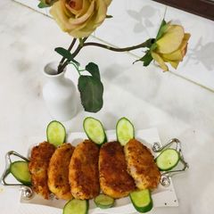 Potato cutlets A picture of Potato cutlets.