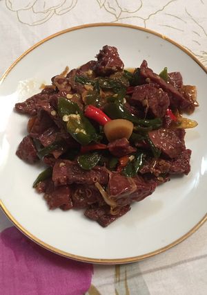 Foto resep Oseng mercon paru lombok ijo