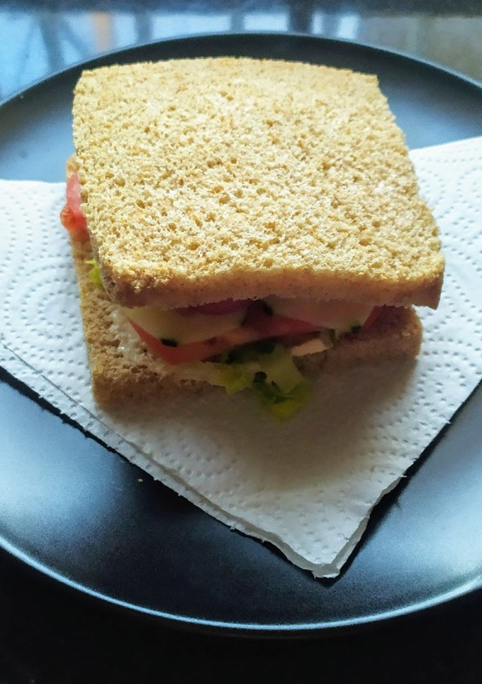 Una foto de Sándwich de pavo improvisado