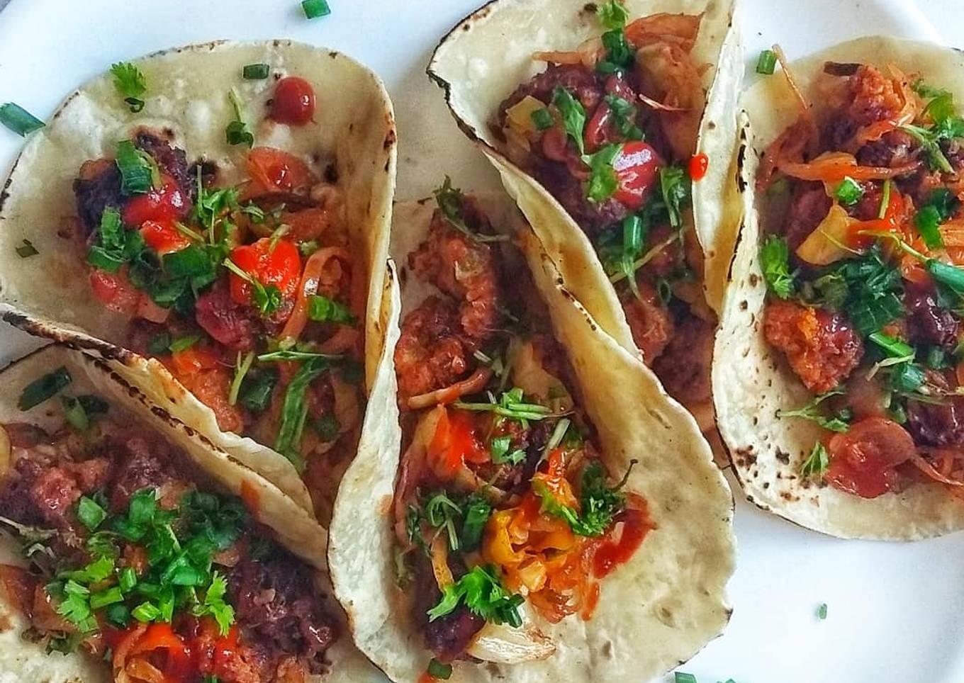 Cabbage Manchurian Tacos: