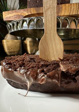 Una foto de Torta de banana doble chocolate