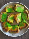 Bolu Marmer 3 warna (hijau, kuning dan cokelat)