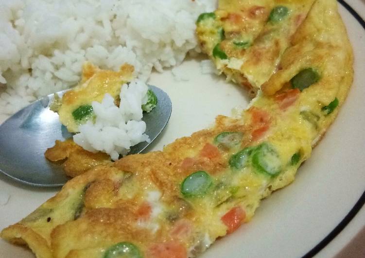 Omelet buncis wortel balita