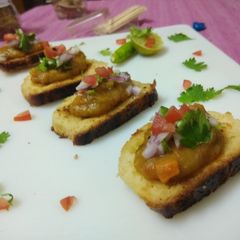 A picture of Bhaji Crostini From Homemade Buns.