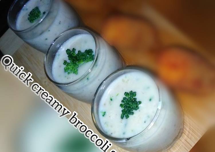 Step By Step Guide to Prepare Favorite Quick creamy broccoli soup