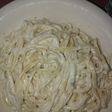 Tallarines con queso