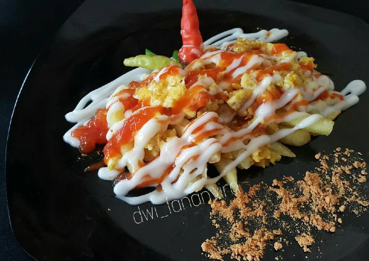 Kentang with Scramble Egg #rabubaru