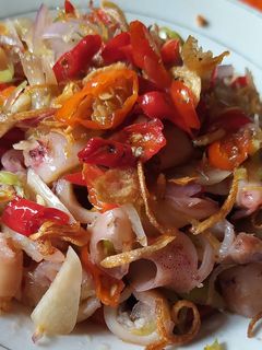 Foto resep Cumi asin sambal matah
