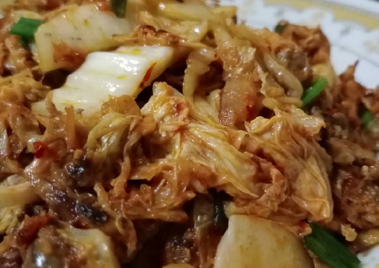 Resep !MANTAP Ayam Suwir Kimchi masakan sehari hari