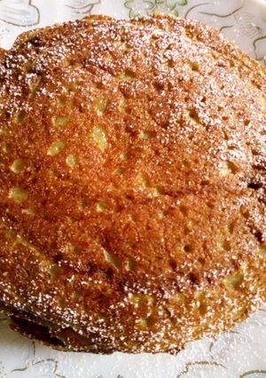 A picture of Banana pancakes #authormarathon.