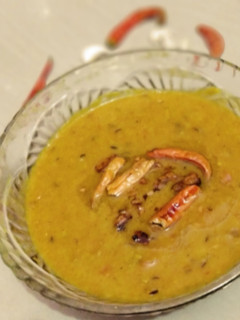 A picture of Punjabi Dal Tadka Dhaba Style.