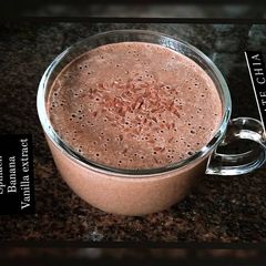 Chocolate chia smoothie A picture of Chocolate chia smoothie.