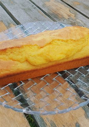 Una foto de Budín de mandarina (o naranja) con licuadora