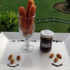 A picture of Eggless cinnamon Churros.