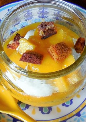 Une photo de Crème mascarpone à la mangue