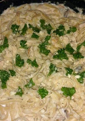 Una foto de Fettuccine Alfredo