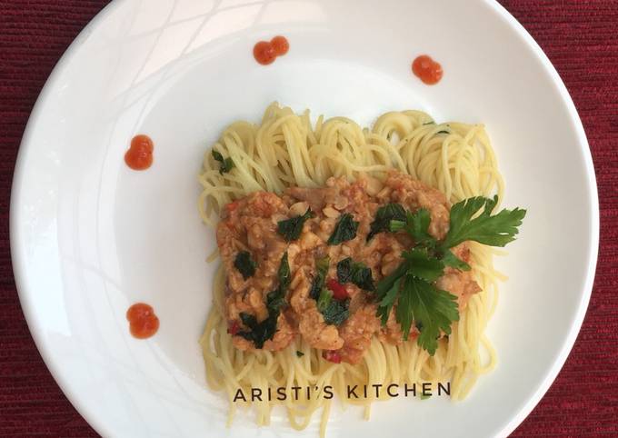 Spaghetti saus tempe
#MammamialezaTOH foto resep utama