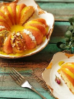 عکسی از دستور کیک با طعم بستنی سنتی🌺