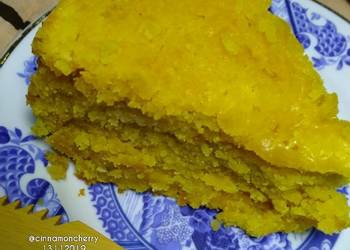 Unique Recipe Depression Mango Cake Baked in Rice Cooker No Eggs No Milk Home Style