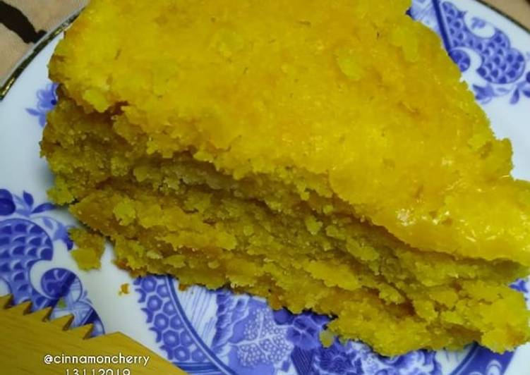 Depression Mango Cake Baked in Rice Cooker (No Eggs, No Milk)