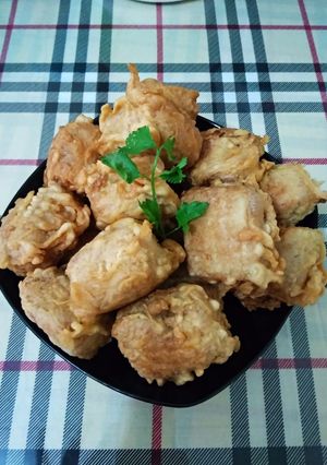 Foto resep Tahu isi mercon (isi daun ubi)