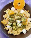 Salada de Grão com laranja e pesto de rúcula