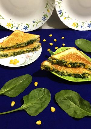 A picture of Corn Palak Sandwich.