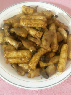 雙菇炒素甜不辣 的食譜成品照片