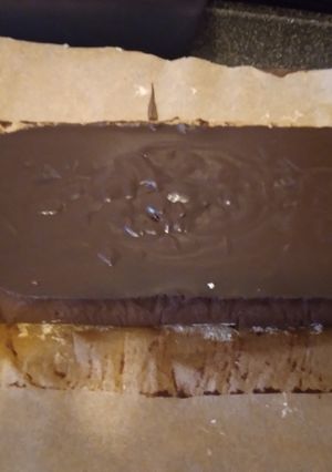 O poză a rețetei Ciocolată cu biscuiți, frișcă și alune.