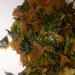 A picture of Drumsticks leaves curry.
