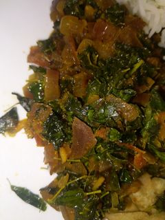 A picture of Drumsticks leaves curry.