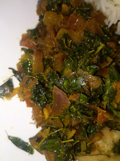 A picture of Drumsticks leaves curry.
