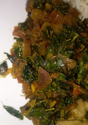 A picture of Drumsticks leaves curry.