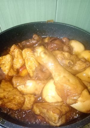 Foto resep Ayam,tahu,telur kecap