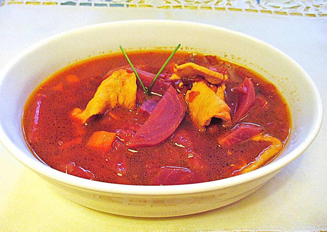 Sopa morada en versión moderna (Halloween)