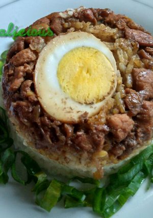 Foto resep Nasi tim ayam simple