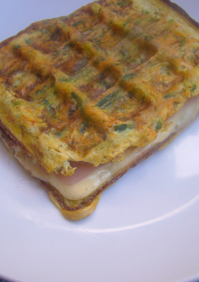 Una foto de Waffle de verduras