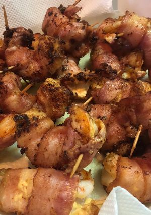 A picture of Sonoran-Style Bacon-Wrapped Shrimp.