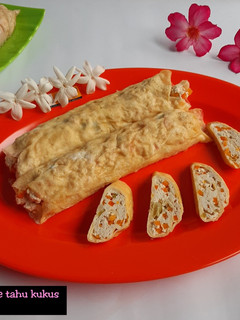Foto resep Rolade Tahu Kukus / Egg Roll Tahu Kukus (vege)