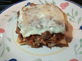 Lasaña de carne molida y queso