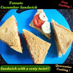 Tomato Cucumber Sandwich A picture of Tomato Cucumber Sandwich.