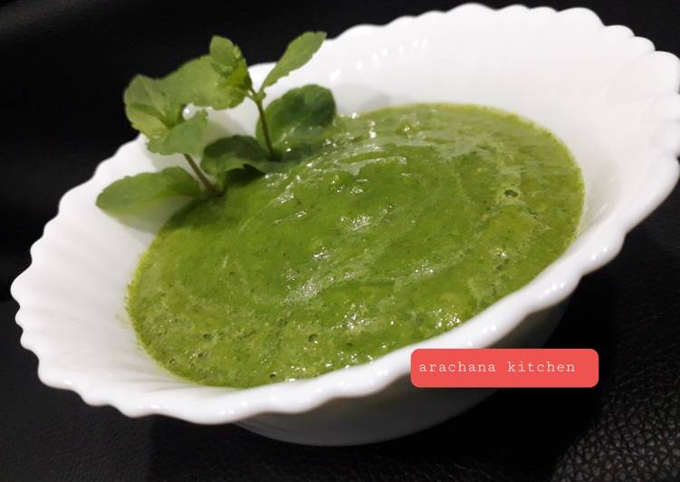 Mint chutney spicy and tangy