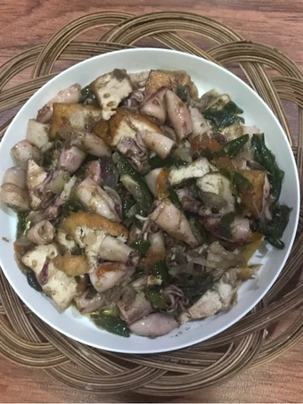 Cara Gampang Menyiapkan Resep  Tumis Cumi Asin + Tahu Coklat Cabai Ijo yang Sempurna, Sempurna