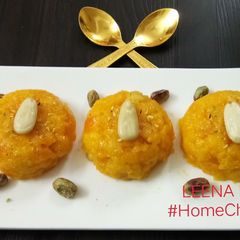 A picture of Masoor custard halwa.