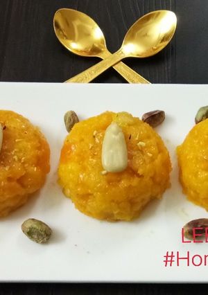 A picture of Masoor custard halwa.