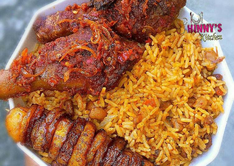 Easy Cheap Dinner Jollof rice and beans